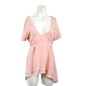 Joes Jeans Pink Knit Top M Exhibition Sample Ladies Cotton Angora Knitted Wrap